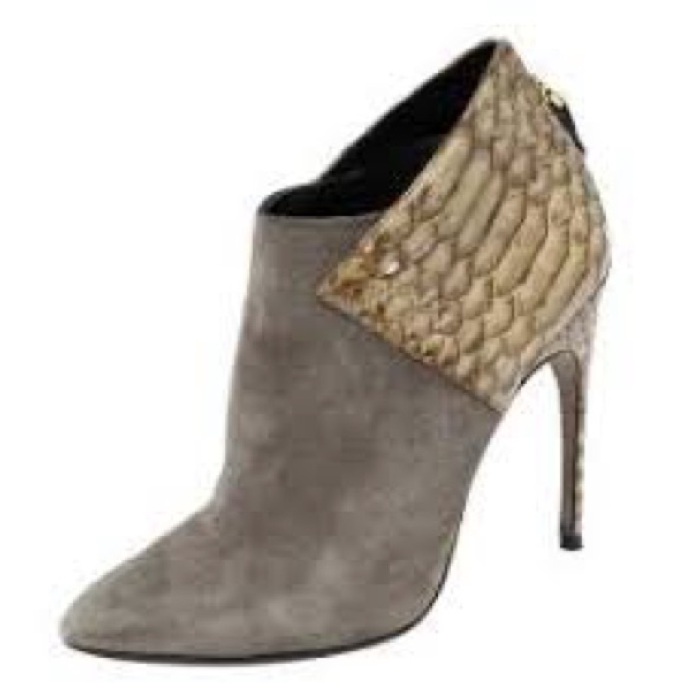 Sergio Rossi Suede and Python ankle boots, size 37 - Picture 3 of 11